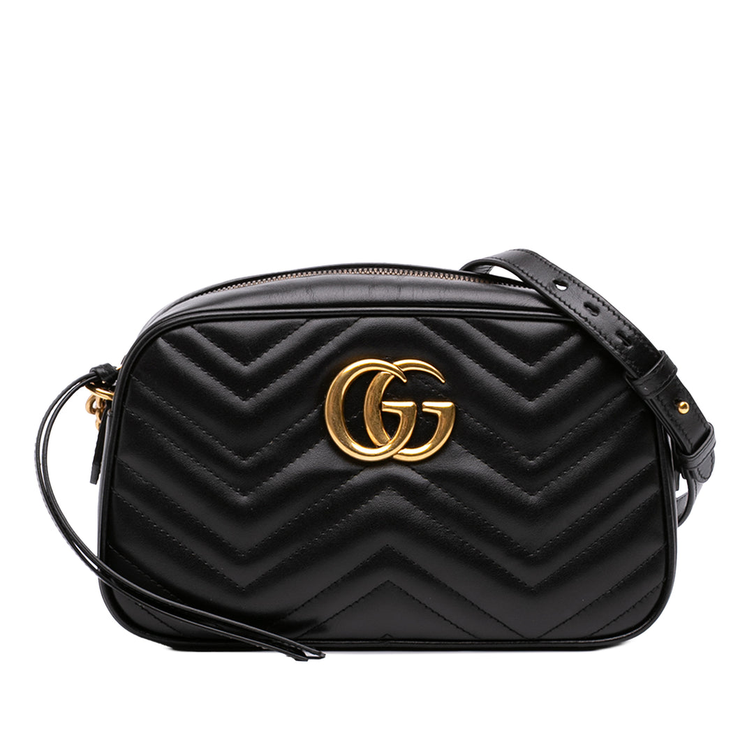 GG Marmont Matelasse Sac Petit Cuir de veau Noir