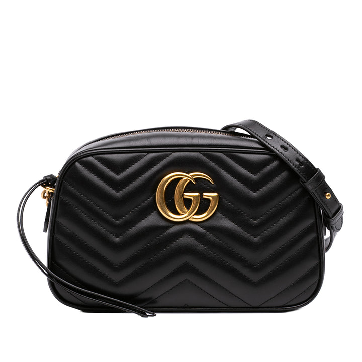 GG Marmont Matelasse Sac Petit Cuir de veau Noir