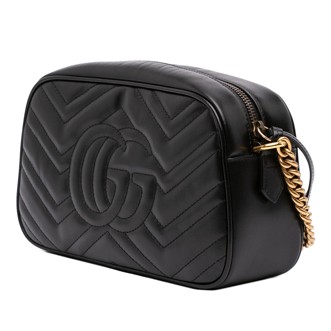 GG Marmont Matelasse Sac Petit Cuir de veau Noir