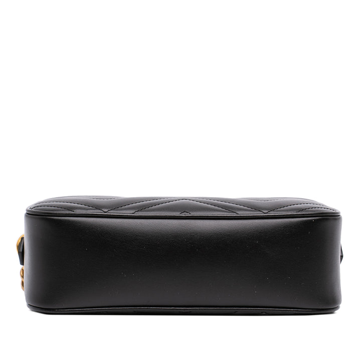 GG Marmont Matelasse Sac Petit Cuir de veau Noir