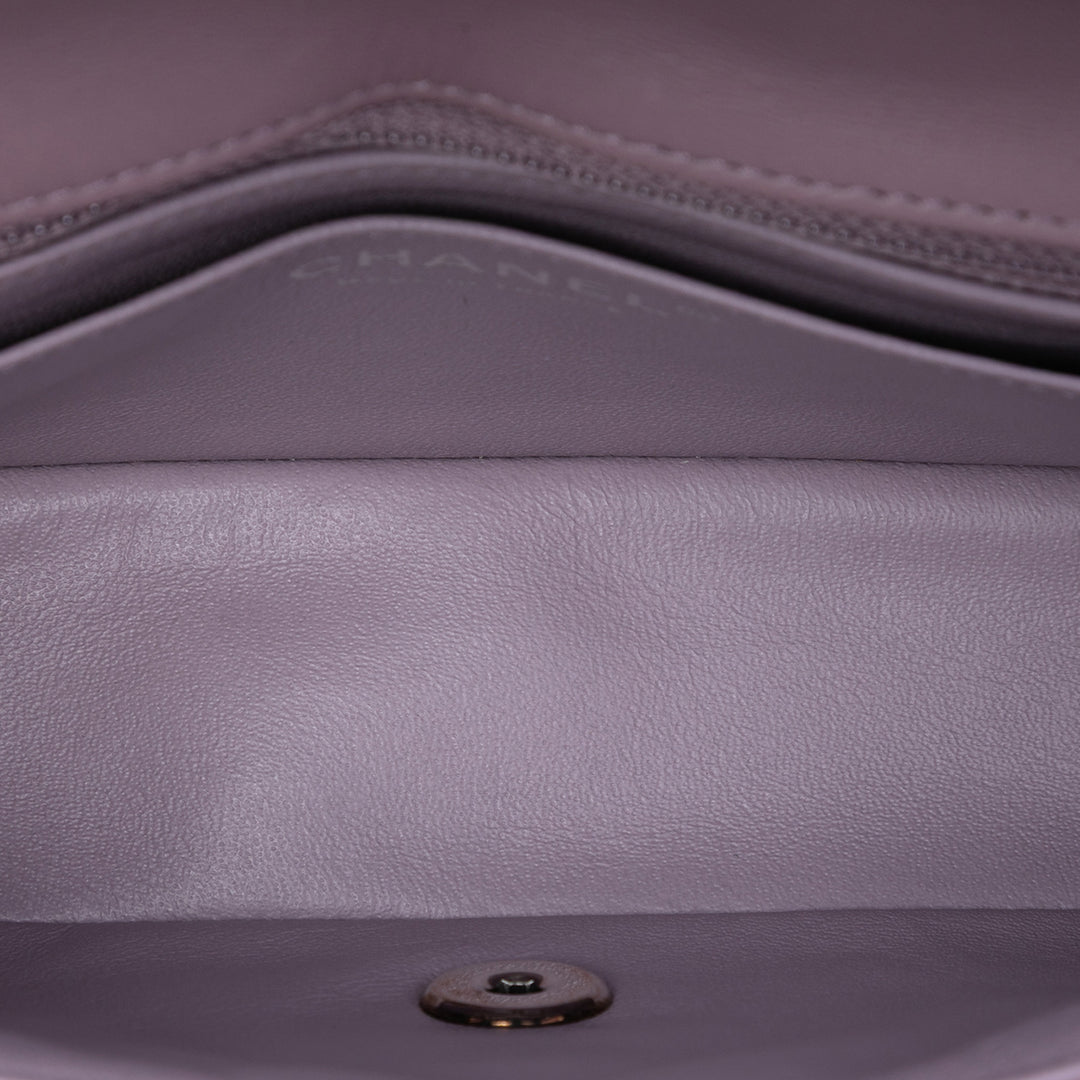 Chanel Mini Rectangular Classic Cuir d’agneau Simple rabat