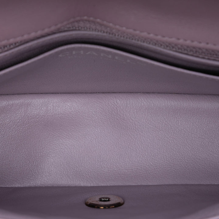 Chanel Mini Rectangular Classic Cuir d’agneau Simple rabat