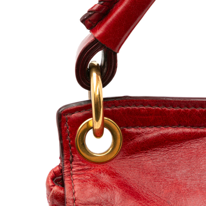 Miu Miu Matelasse Nappa Coffer Sac cartable Rouge