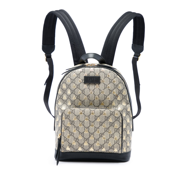 Bee Sac à dos Petit GG Supreme Beige