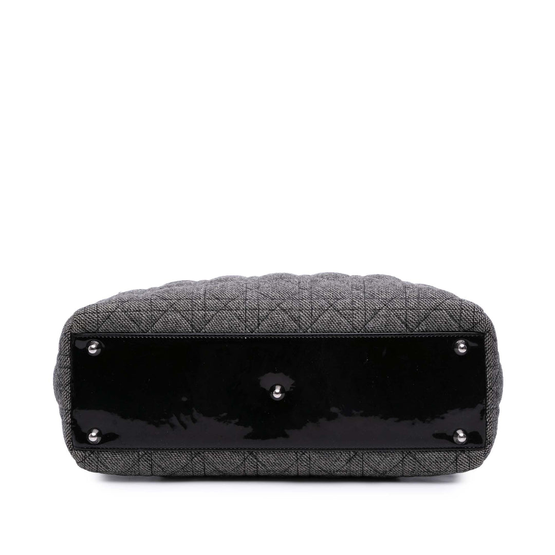 Large Tweed Cannage Lady Dior Gray - Gaby Paris