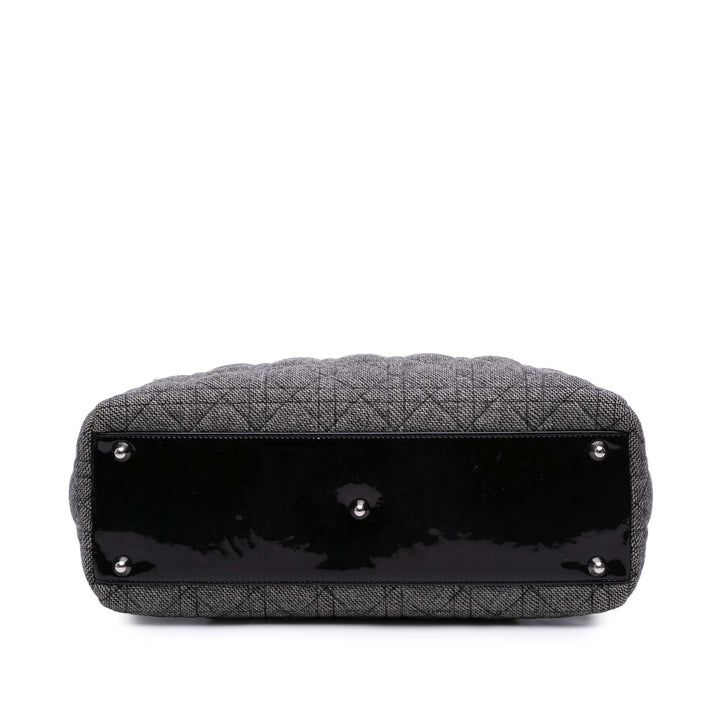 Large Tweed Cannage Lady Dior Gray - Gaby Paris