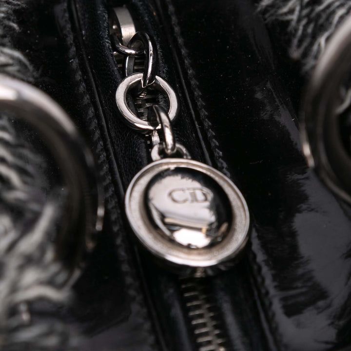 Large Tweed Cannage Lady Dior Gray - Gaby Paris