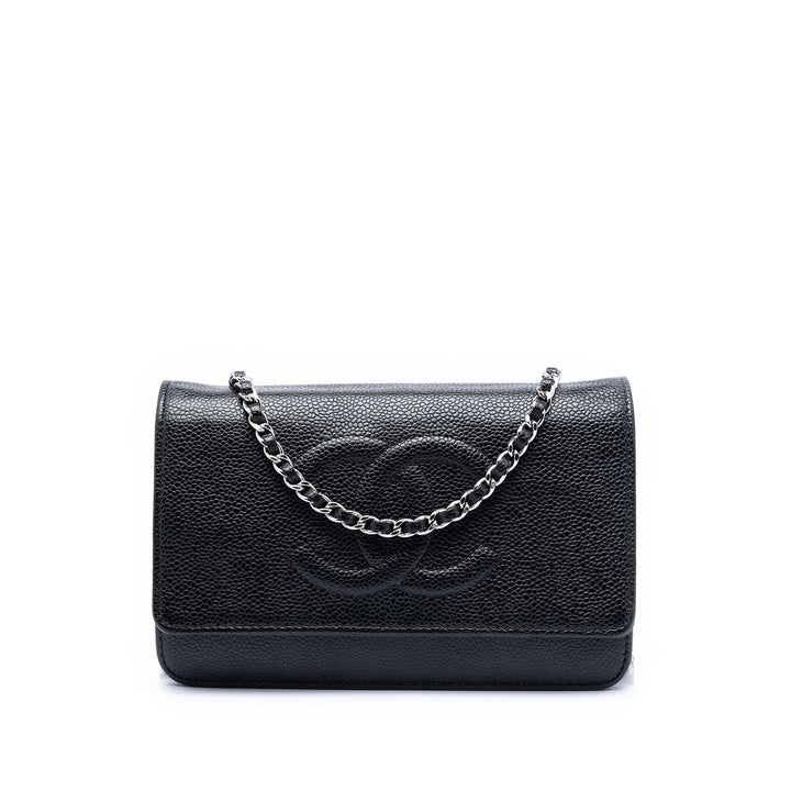Chanel CC Caviar Wallet on Chain