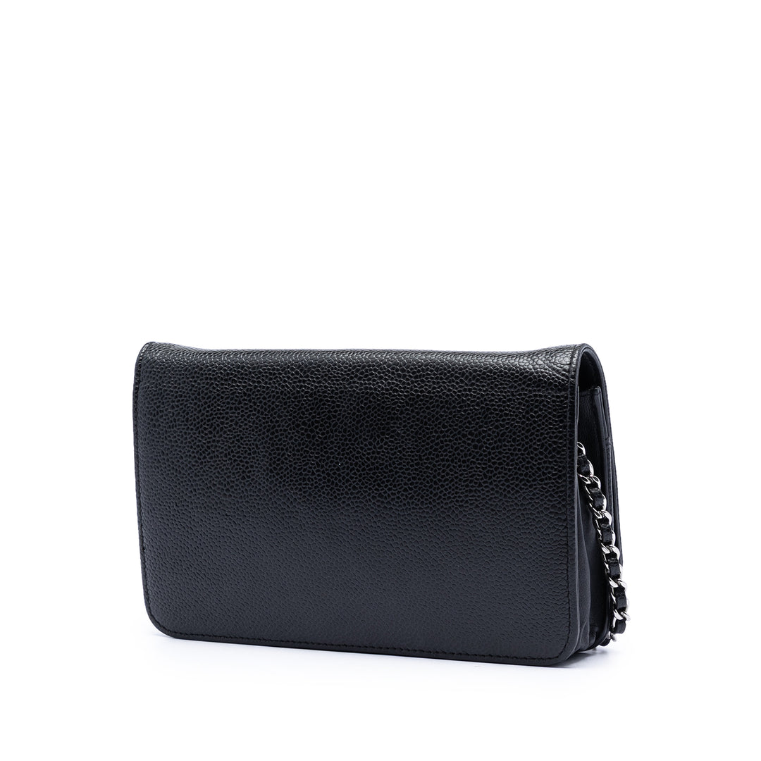 Chanel CC Caviar Wallet on Chain