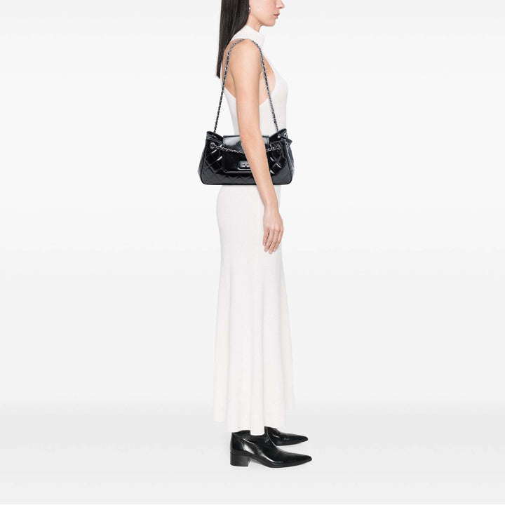Chanel Matelassé Cuir verni Reissue 2.55 Accordion à rabat