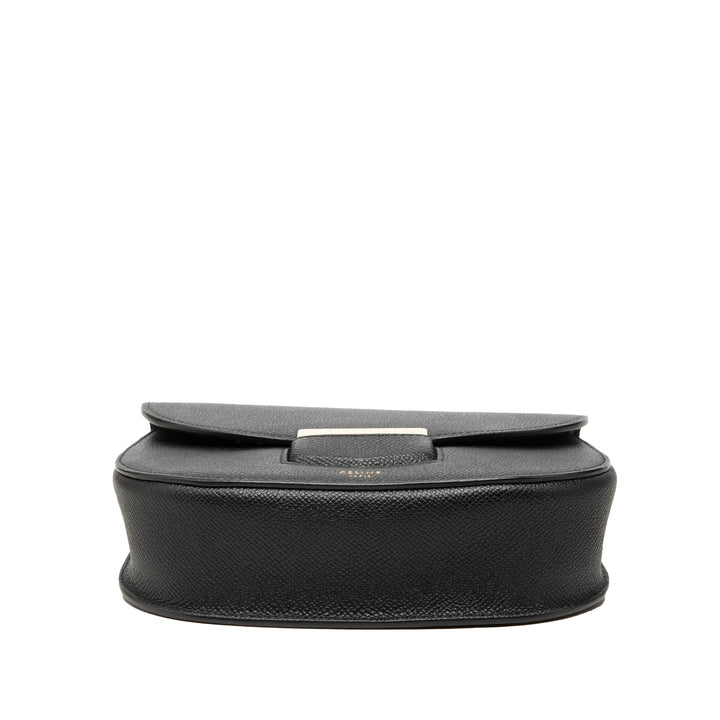 Celine grainé Trotteur Sac Petit Cuir de veau grainé Noir – vue 3 – GABY PARIS