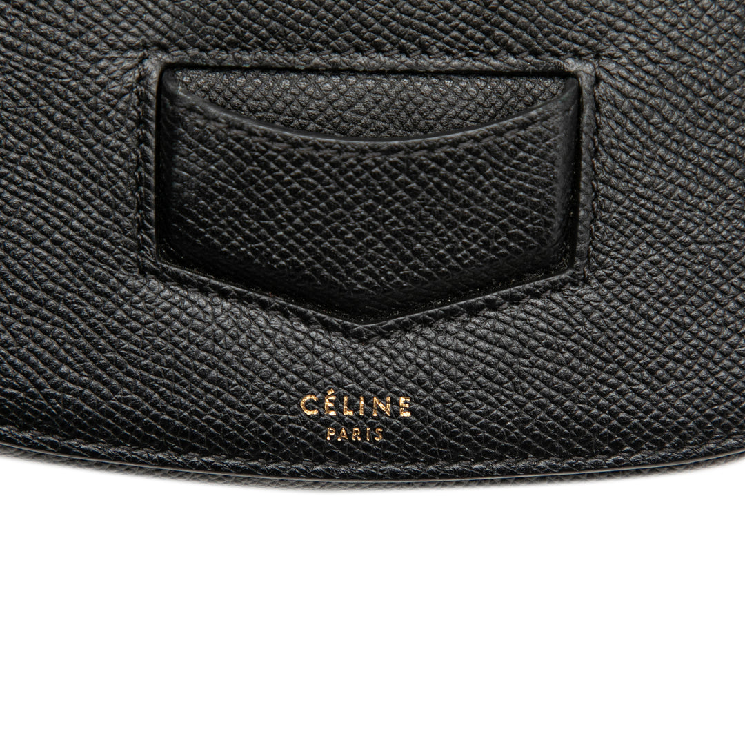 Celine grainé Trotteur Sac Petit Cuir de veau grainé Noir – vue 5 – GABY PARIS