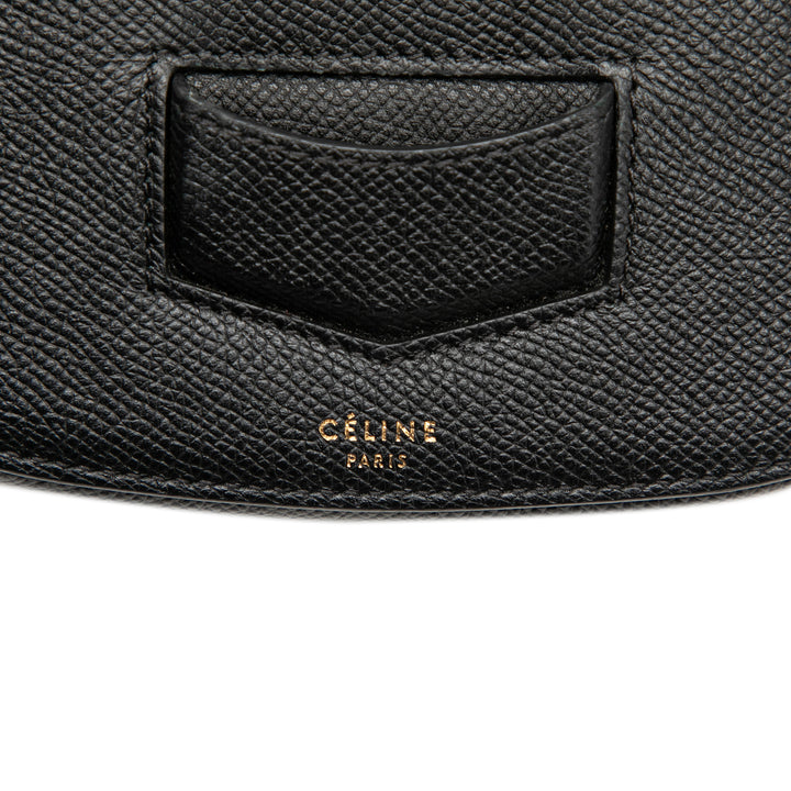 Celine grainé Trotteur Sac Petit Cuir de veau grainé Noir – vue 5 – GABY PARIS