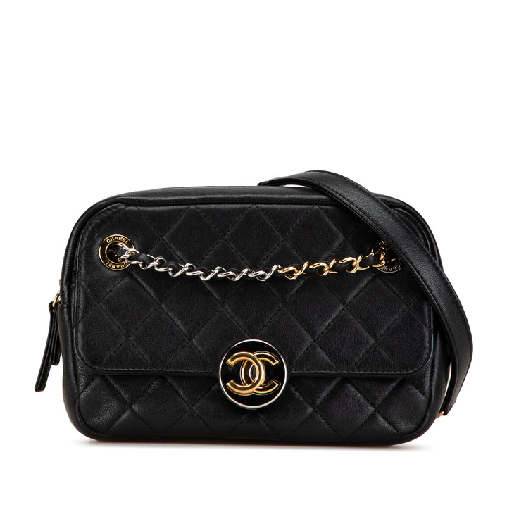 Chanel CC Matelassé Cuir d’agneau Chain Sac caméra