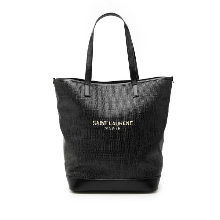 Saint Laurent Raffia Teddy Shopping Cabas