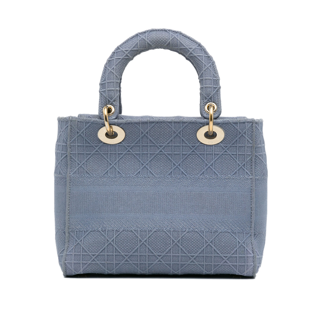 Medium Cannage Lady D-Lite Blue - Gaby Paris