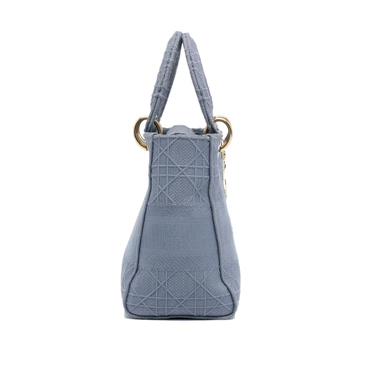 Medium Cannage Lady D-Lite Blue - Gaby Paris