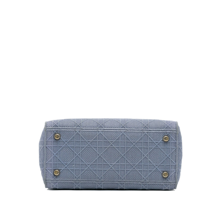 Medium Cannage Lady D-Lite Blue - Gaby Paris