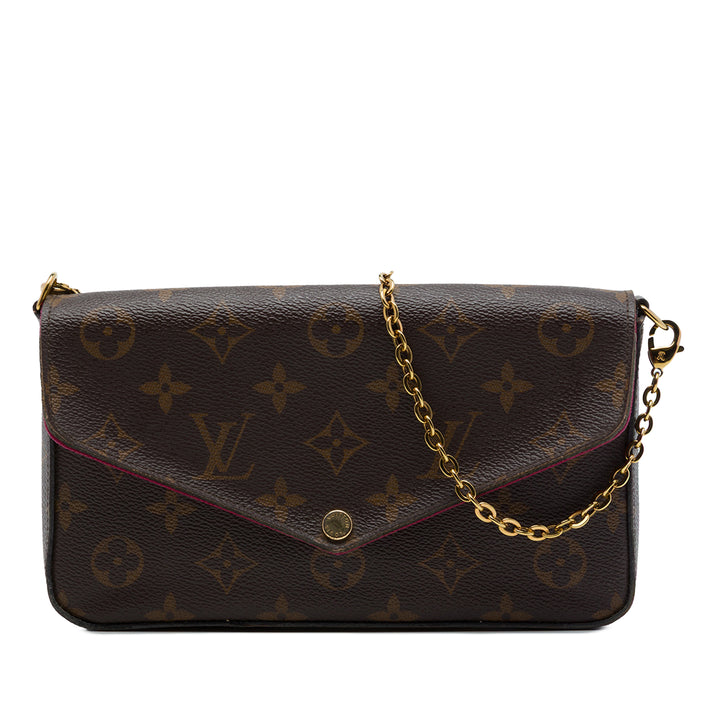 Louis Vuitton Pochette Felicie Monogram Marron – vue principale – GABY PARIS