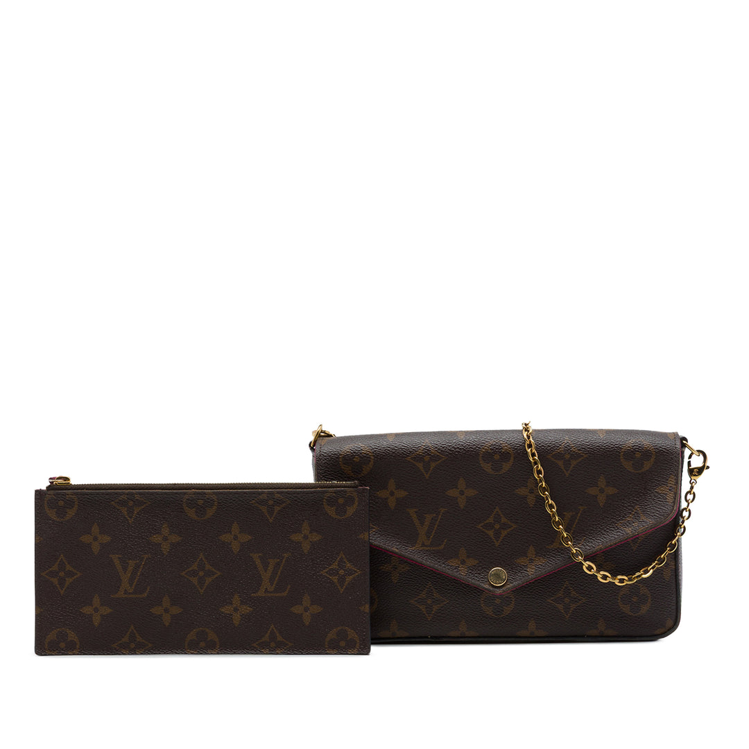 Louis Vuitton Pochette Felicie Monogram Marron – vue 7 – GABY PARIS