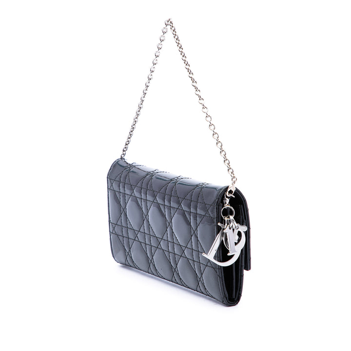 Cannage Lady Dior Wallet on Chain Noir