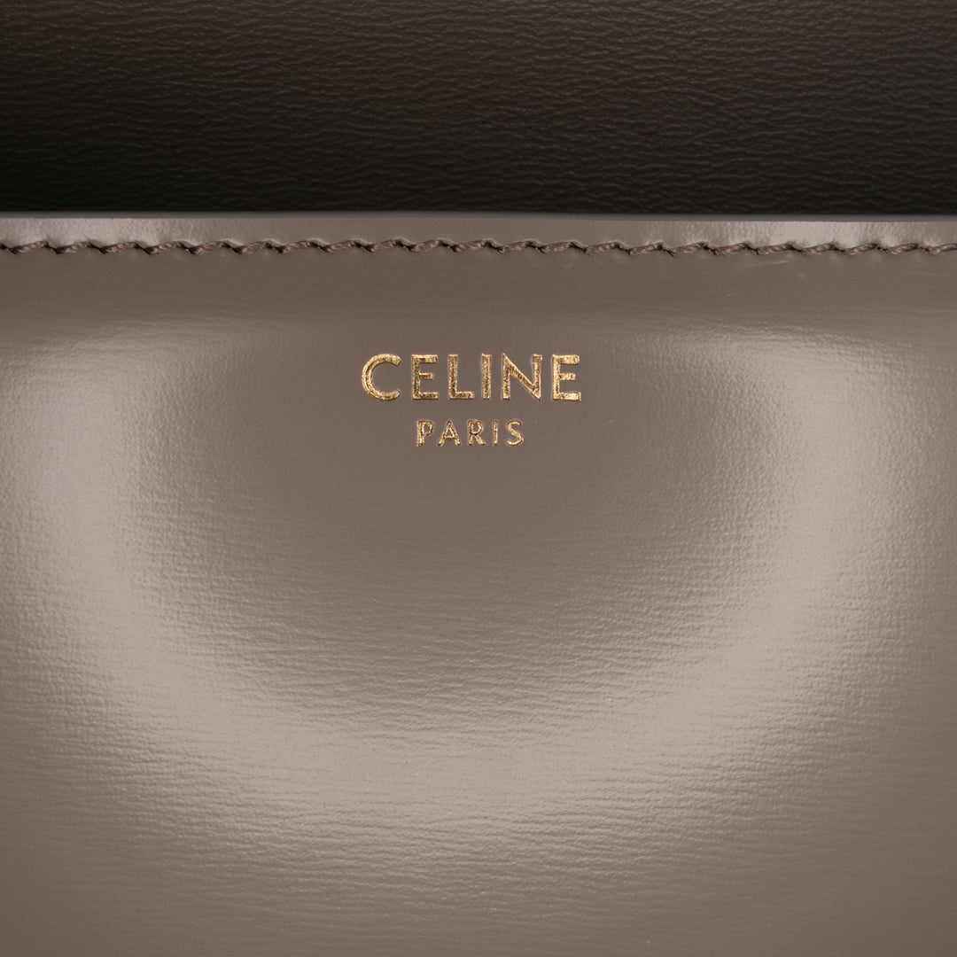 Celine Teen Shiny Cuir de veau Triomphe Sac porté croisé Marron – GABY PARIS Authentique