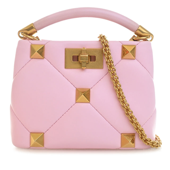 Valentino Small Nappa Roman Stud The Handle Sac