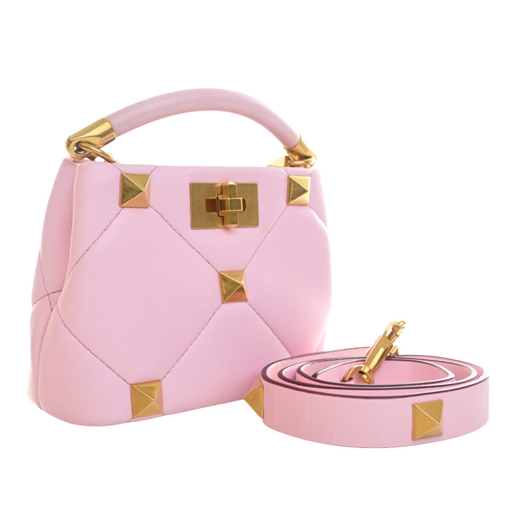 Valentino Small Nappa Roman Stud The Handle Sac