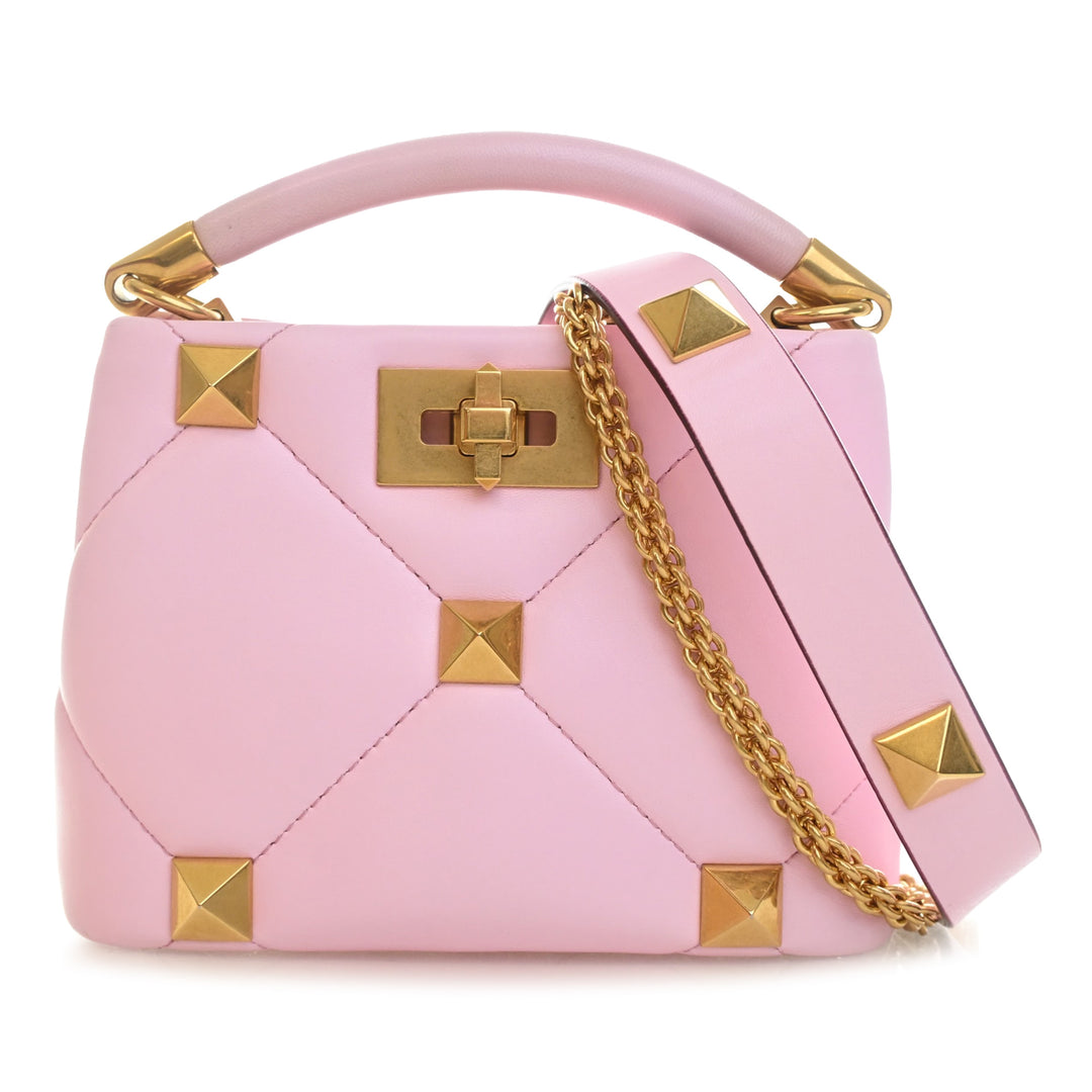 Valentino Small Nappa Roman Stud The Handle Sac