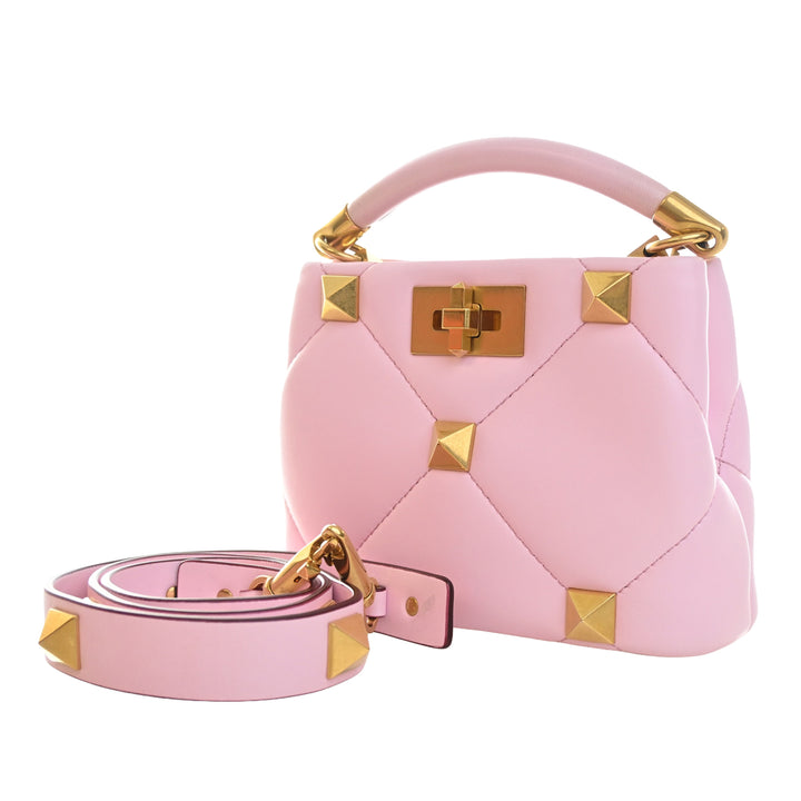 Valentino Small Nappa Roman Stud The Handle Sac