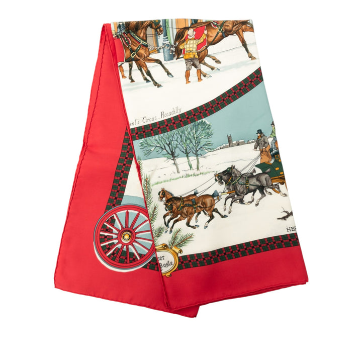 L Hiver en Poste Foulard 90 Blanc