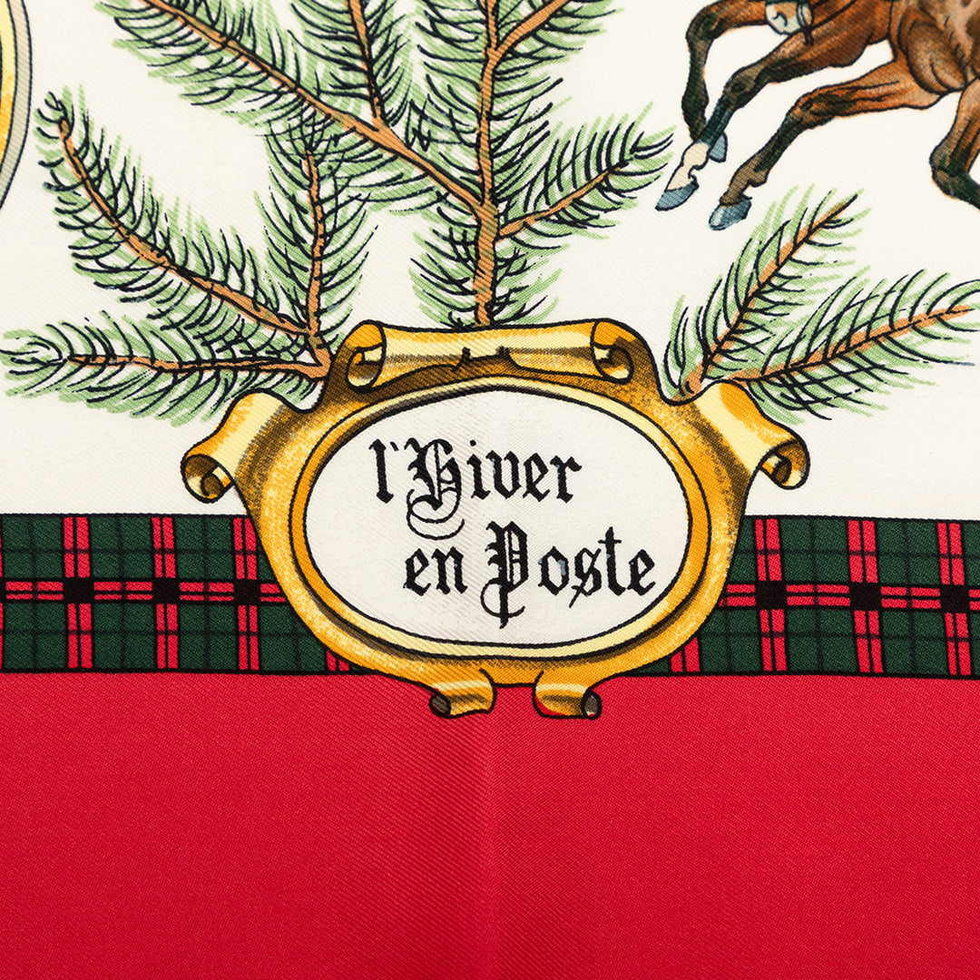 L Hiver en Poste Foulard 90 Blanc