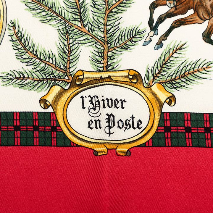 L Hiver en Poste Foulard 90 Blanc