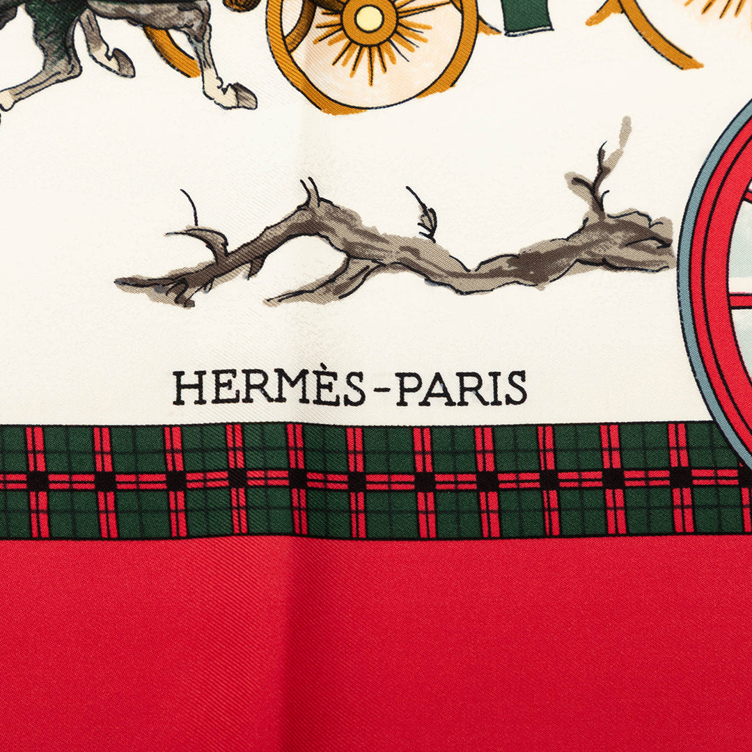 L Hiver en Poste Foulard 90 Blanc