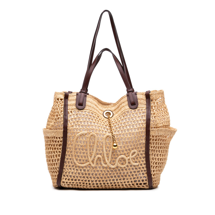 brodé Logo Iconic Cabas Petit Beige