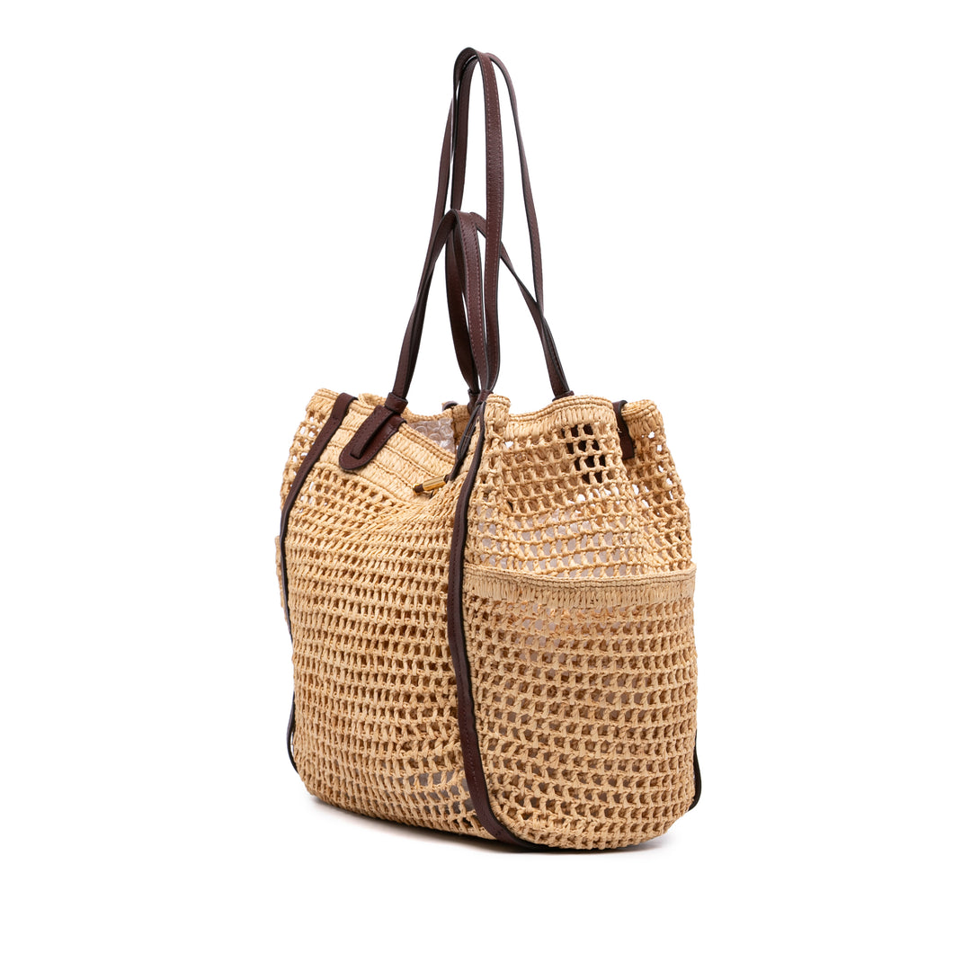 brodé Logo Iconic Cabas Petit Beige