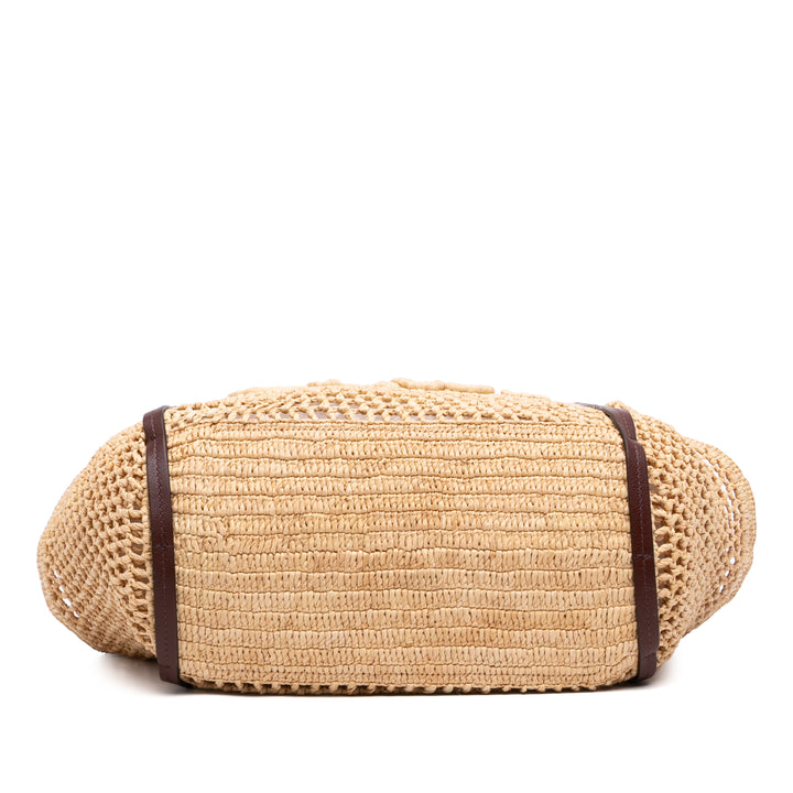 brodé Logo Iconic Cabas Petit Beige