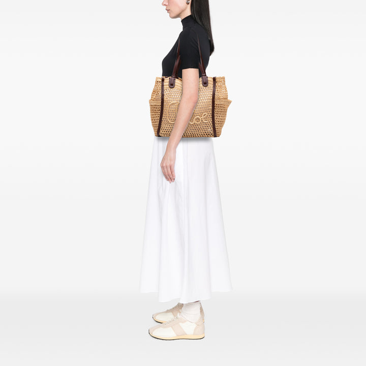 brodé Logo Iconic Cabas Petit Beige