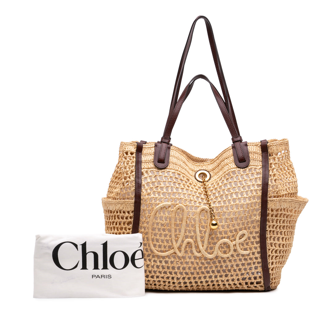 brodé Logo Iconic Cabas Petit Beige