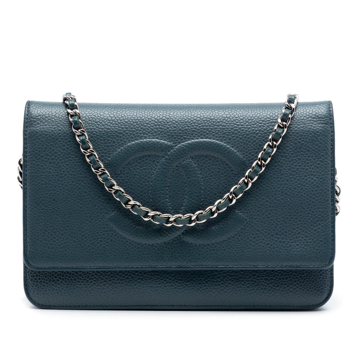 Chanel CC Caviar Wallet on Chain