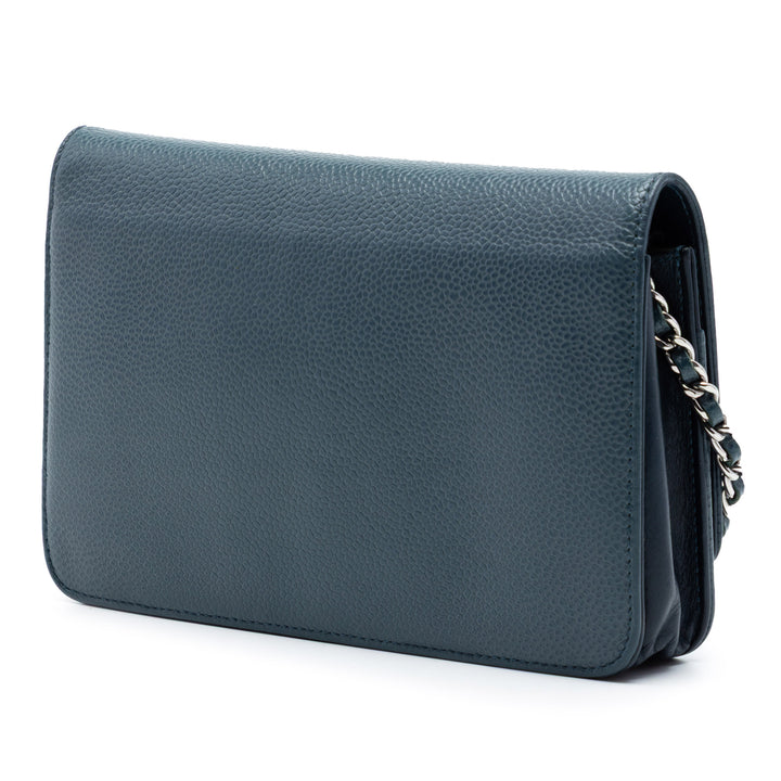Chanel CC Caviar Wallet on Chain