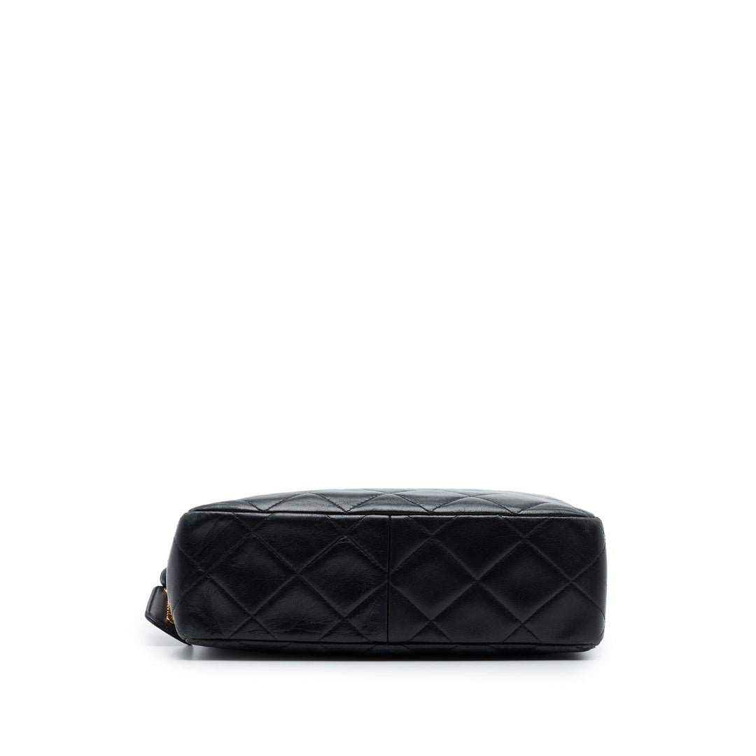 Chanel CC Matelassé Cuir d’agneau Twisted Strap Sac porté croisé