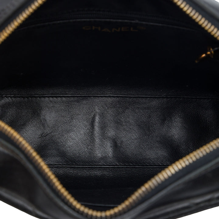 Chanel CC Matelassé Cuir d’agneau Twisted Strap Sac porté croisé