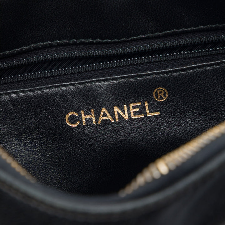 Chanel CC Matelassé Cuir d’agneau Twisted Strap Sac porté croisé