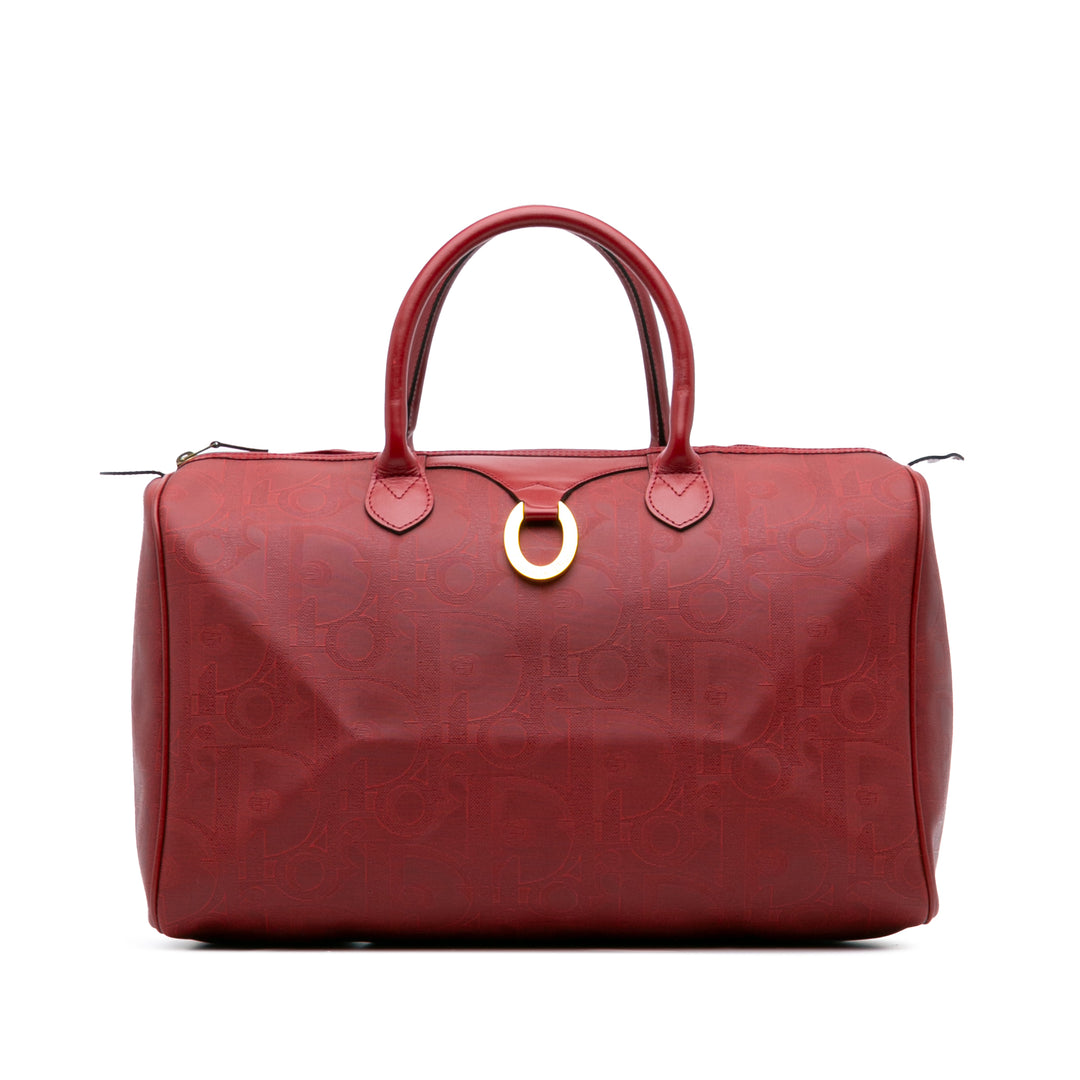 Diorissimo Trotter Coated Canvas Travel Bag Red - Gaby Paris