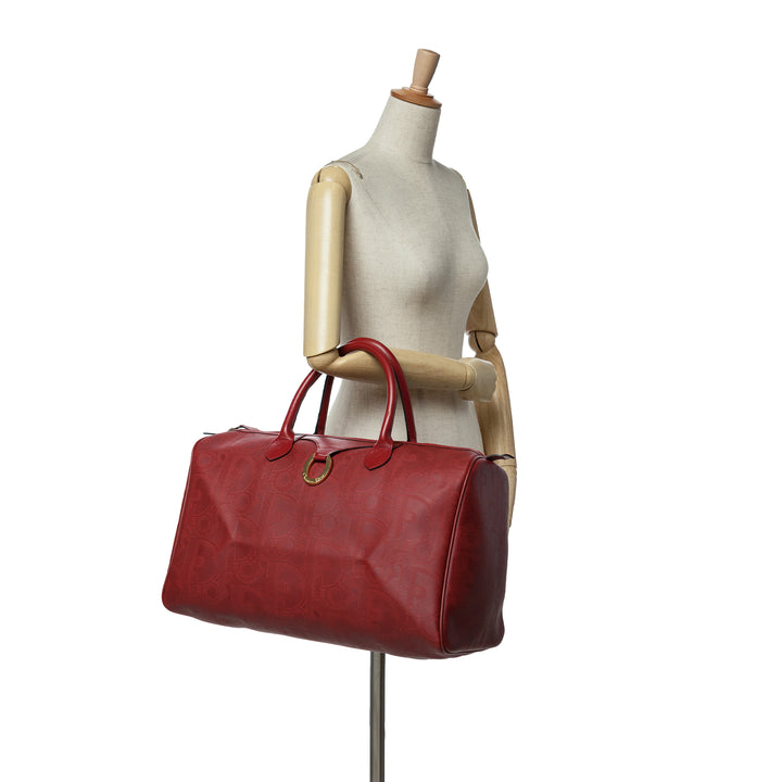 Diorissimo Trotter Coated Canvas Travel Bag Red - Gaby Paris