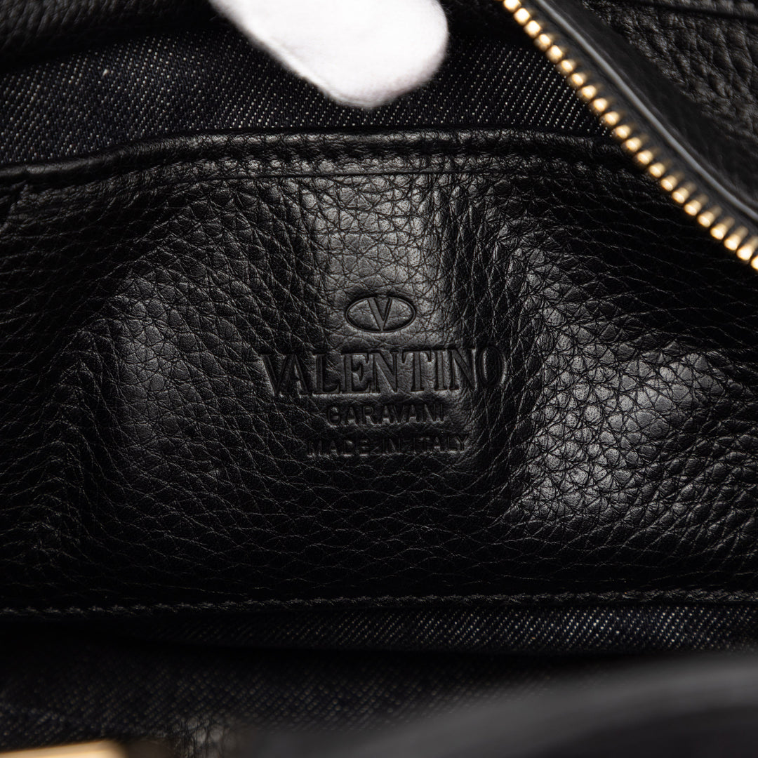 Valentino Small Jean Rockstud Trapeze Sac