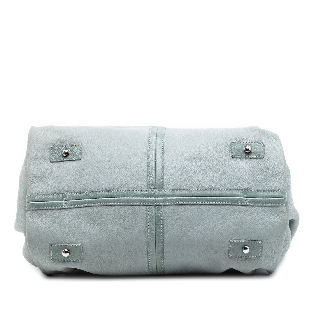 Chanel Grained Nubuck Camellia Patch Shopping Cabas