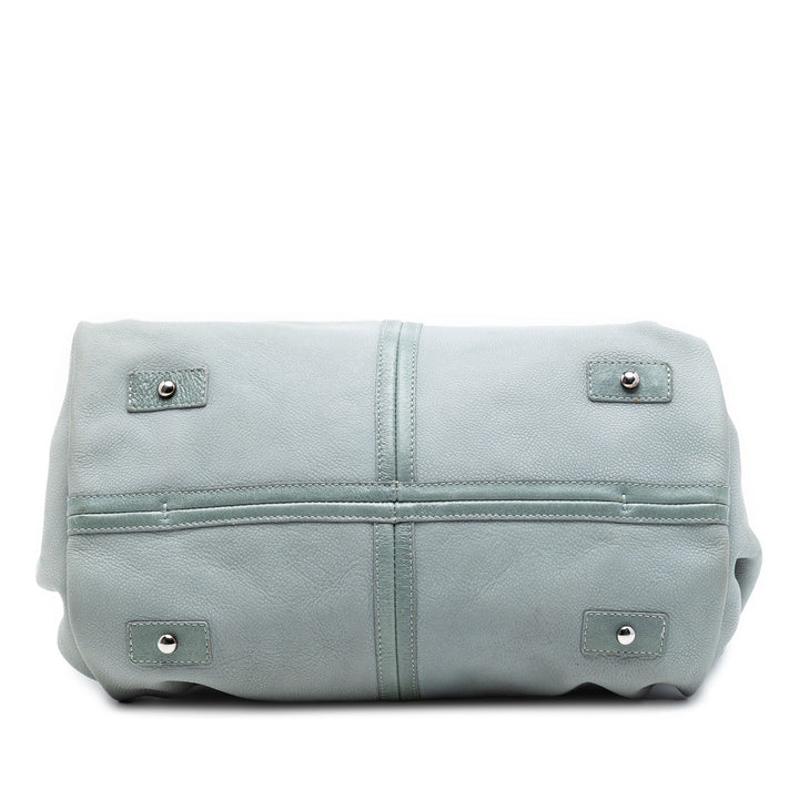 Chanel Grained Nubuck Camellia Patch Shopping Cabas
