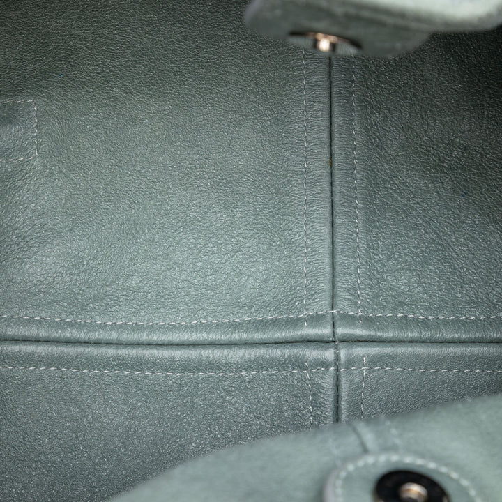 Chanel Grained Nubuck Camellia Patch Shopping Cabas